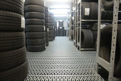 stacks of tires